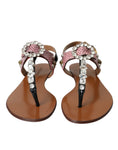 Load image into Gallery viewer, Dolce & Gabbana Multicolor Kristall Sandalen Flip Flops Schuhe
