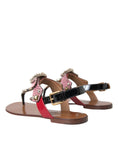 Load image into Gallery viewer, Dolce & Gabbana Multicolor Kristall Sandalen Flip Flops Schuhe
