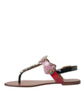 Load image into Gallery viewer, Dolce & Gabbana Multicolor Kristall Sandalen Flip Flops Schuhe
