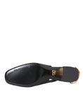 Load image into Gallery viewer, Dolce & Gabbana Schwarz Gold Leder verschönert Slingbacks Schuhe
