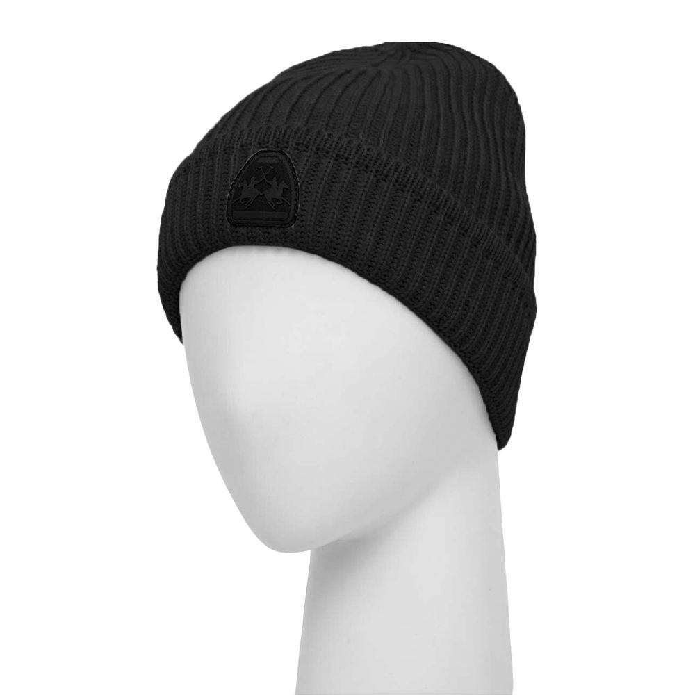 La Martina Schwarz Acryl Männer Beanie