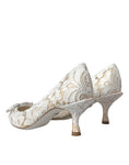 Load image into Gallery viewer, Dolce & Gabbana Weiß Floral Spitze DG Kristall Pumps Schuhe
