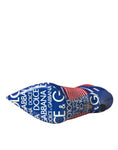 Load image into Gallery viewer, Dolce & Gabbana Rot Blau Stretch Socke Stil Ankle Stiefel Logo Schuhe
