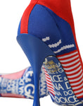 Load image into Gallery viewer, Dolce & Gabbana Rot Blau Stretch Socke Stil Ankle Stiefel Logo Schuhe
