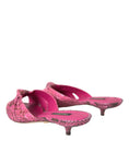 Load image into Gallery viewer, Dolce & Gabbana Rosa Exotische Leder Kitten Heels Rutschen Schuhe
