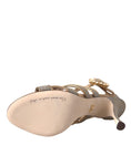 Load image into Gallery viewer, Dolce & Gabbana Bronze Crystal Strap Heels Sandalen Schuhe
