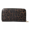 Load image into Gallery viewer, Dolce & Gabbana Braunes Leopardenleder DG Zip Around Continental Brieftasche
