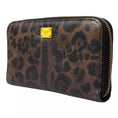 Load image into Gallery viewer, Dolce & Gabbana Braunes Leopardenleder DG Zip Around Continental Brieftasche
