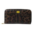 Load image into Gallery viewer, Dolce & Gabbana Braunes Leopardenleder DG Zip Around Continental Brieftasche
