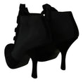 Load image into Gallery viewer, Dolce & Gabbana Schwarze Wildleder Stretch Stiefeletten Booties Schuhe
