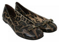 Load image into Gallery viewer, Dolce & Gabbana Braun Leopard Ballerina Flats Lederschuhe
