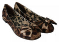 Bild in Galerie-Betrachter laden, Dolce & Gabbana Braun Leopard Seide Ballerina Flats Schuhe
