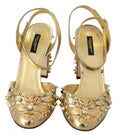 Load image into Gallery viewer, Dolce & Gabbana Gold Nieten Vally Slingback Sandalen Schuhe
