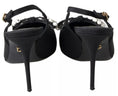 Load image into Gallery viewer, Dolce & Gabbana Schwarze kristallverzierte Schuhe mit Slingback-Absatz
