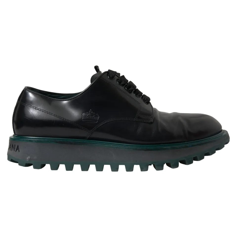 Dolce & Gabbana Schwarze Leder Derby-Schuhe für formelle Anlässe