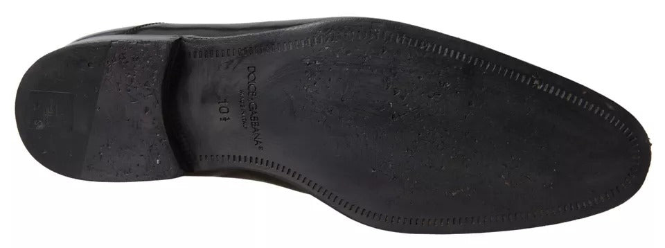 Dolce & Gabbana Formelle Anzugschuhe aus poliertem Leder, schwarz