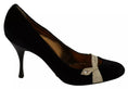 Bild in Galerie-Betrachter laden, Dolce & Gabbana Schwarzer Samt Ayers High Heels Pumps Schuhe
