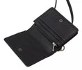 Load image into Gallery viewer, Dolce & Gabbana Schwarzes Leder Bifold Shoulder Sling Frauen Brieftasche
