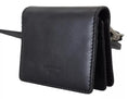 Load image into Gallery viewer, Dolce & Gabbana Schwarzes Leder Bifold Shoulder Sling Frauen Brieftasche
