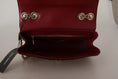 Load image into Gallery viewer, Dolce & Gabbana Rosa Rot Exotische Häute Goldkette Geldbörse LUCIA Ledertasche
