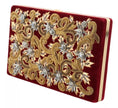 Load image into Gallery viewer, Dolce & Gabbana Rot Samt Gold Rahmen Kupplung Abend Party Handtasche
