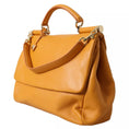 Load image into Gallery viewer, Dolce & Gabbana Gelb Leder Hand Umhängetasche Satchel SICILY Tasche
