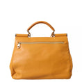 Load image into Gallery viewer, Dolce & Gabbana Gelb Leder Hand Umhängetasche Satchel SICILY Tasche
