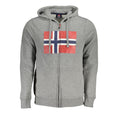 Bild in Galerie-Betrachter laden, Norway 1963 Glattes graues Fleece-Sweatshirt mit Kapuze
