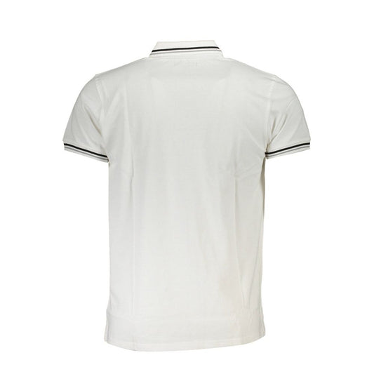 Cavalli Class Weißes Baumwoll-Poloshirt