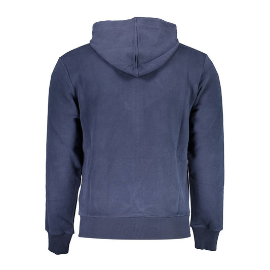 La Martina Elegantes blaues Sweatshirt mit Kapuze und Reißverschluss