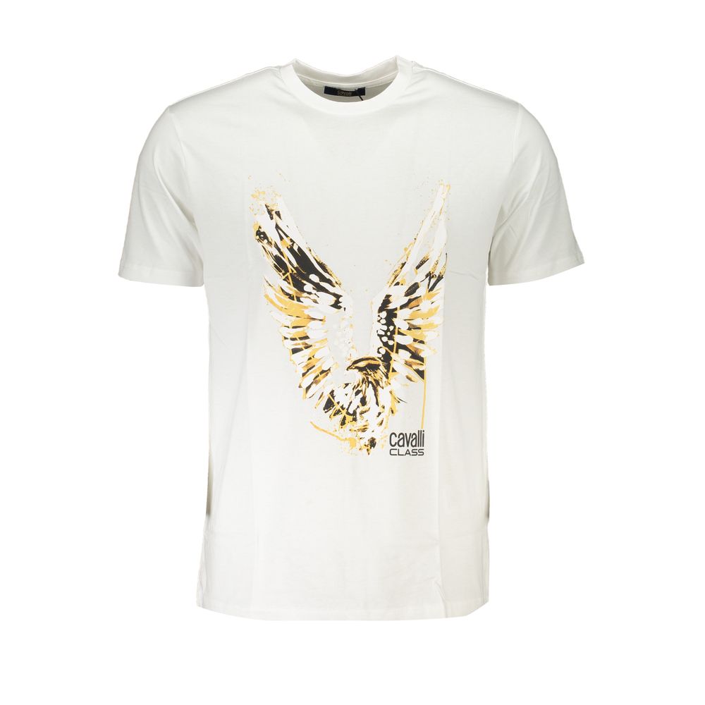 Cavalli Class T-Shirt aus weißer Baumwolle