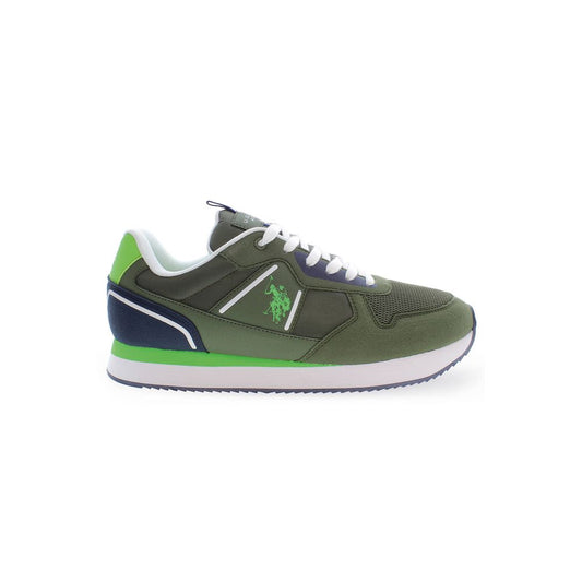 US POLO ASSN. Simple green sneakers with iconic logo details