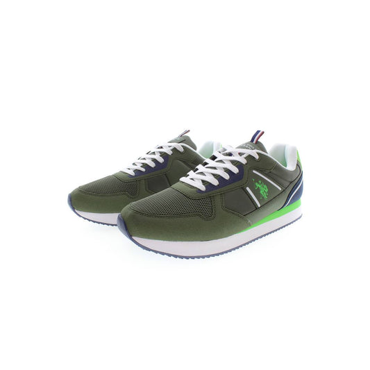 US POLO ASSN. Simple green sneakers with iconic logo details