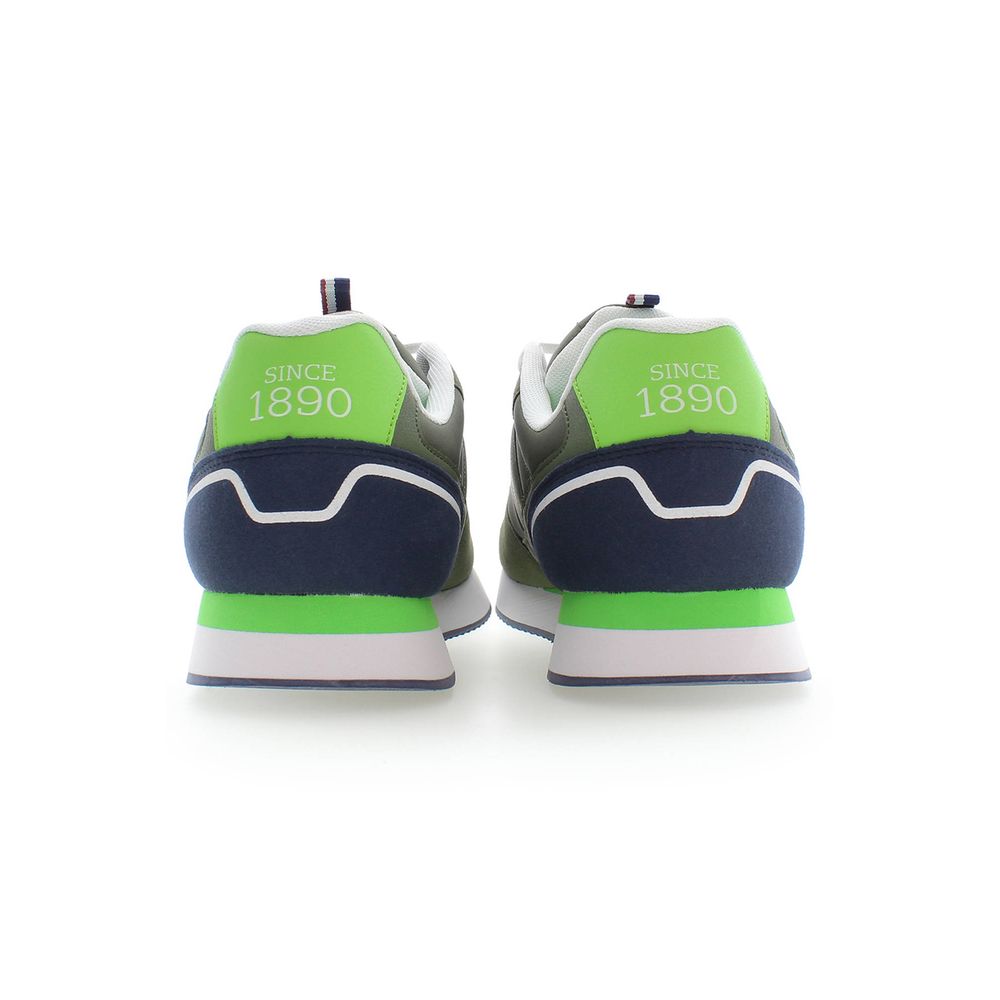 US POLO ASSN. Simple green sneakers with iconic logo details