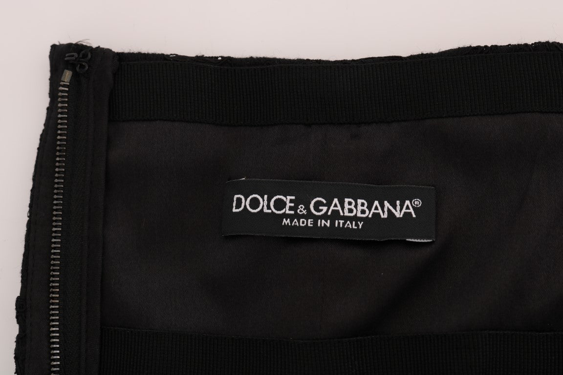 Dolce &amp; Gabbana A kesim çiçekli dantelden yapılmış zarif mini etek