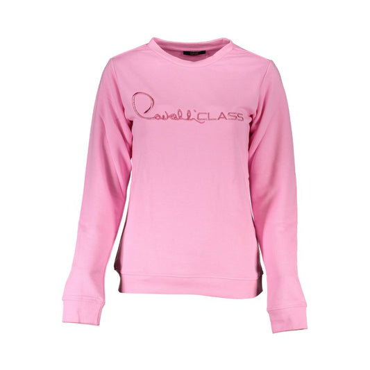 Cavalli Class Rosa Baumwollpullover