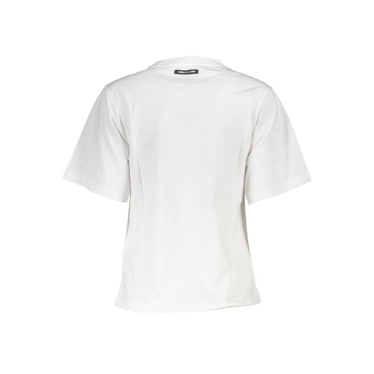 Cavalli Class Weißes Baumwoll-T-Shirt für Frauen