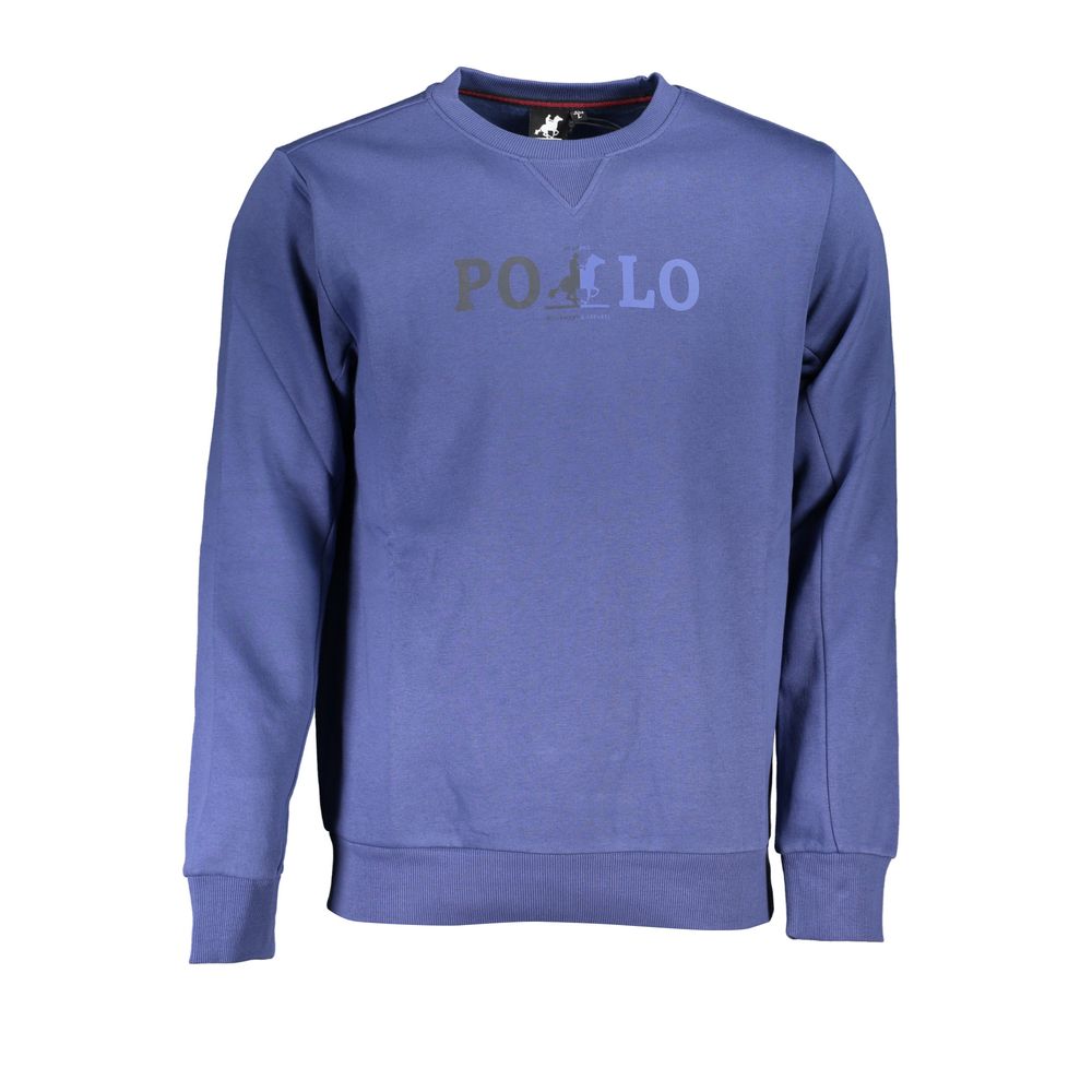 U.S. Grand Polo Schicker Fleece-Pullover mit Rundhalsausschnitt in Blau