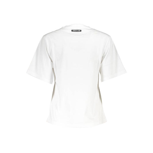 Cavalli Class Weißes Baumwoll-T-Shirt für Frauen