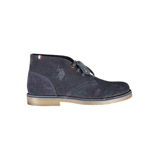 US POLO ASSN. Sophisticated blue ankle boots with logo detail