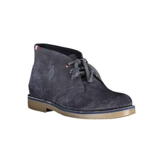 US POLO ASSN. Sophisticated blue ankle boots with logo detail