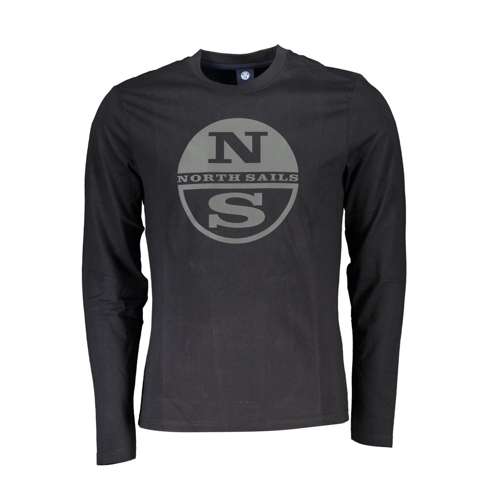 North Sails Schwarzes T-Shirt aus Baumwolle