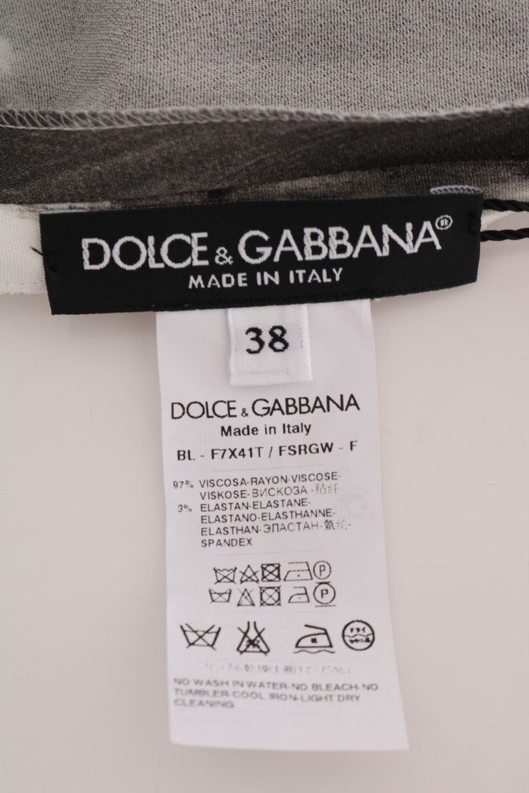 Dolce &amp; Gabbana Zarif çizgili streç bluz