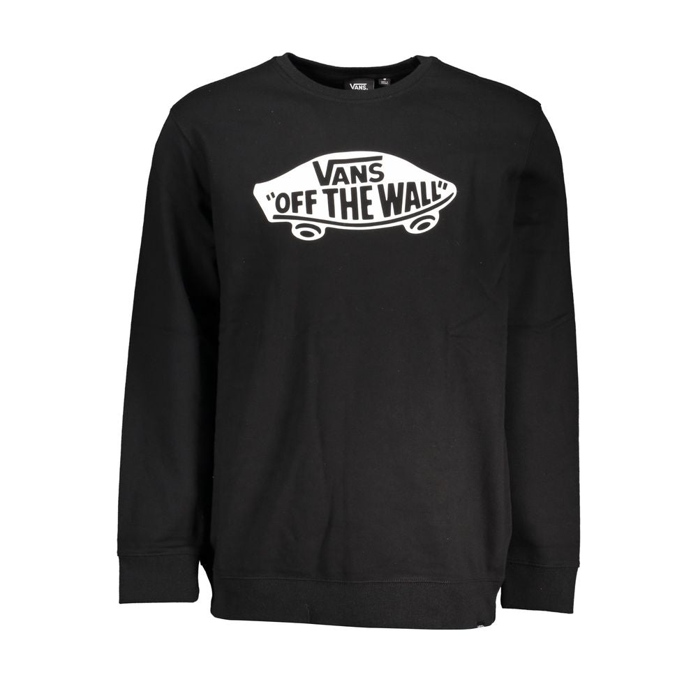 Vans Schlichtes schwarzes Baumwoll-Sweatshirt mit Logodruck