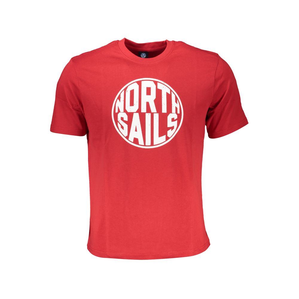 North Sails T-Shirt aus roter Baumwolle