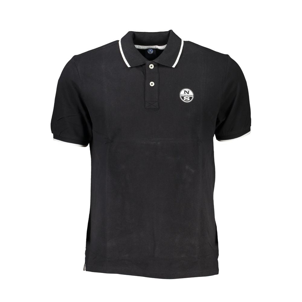 North Sails Schwarzes Baumwoll-Poloshirt