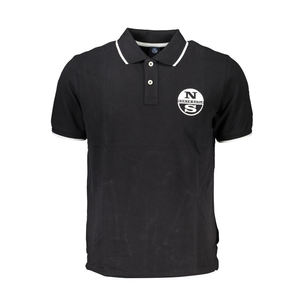 North Sails Schwarzes Baumwoll-Poloshirt