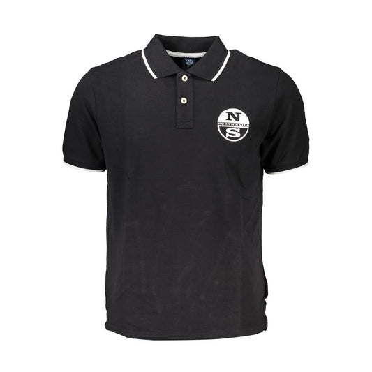 North Sails Schwarzes Baumwoll-Poloshirt