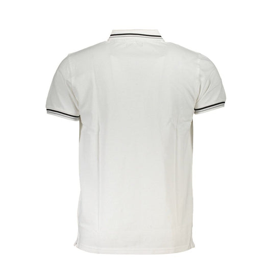 Cavalli Class Weißes Baumwoll-Poloshirt