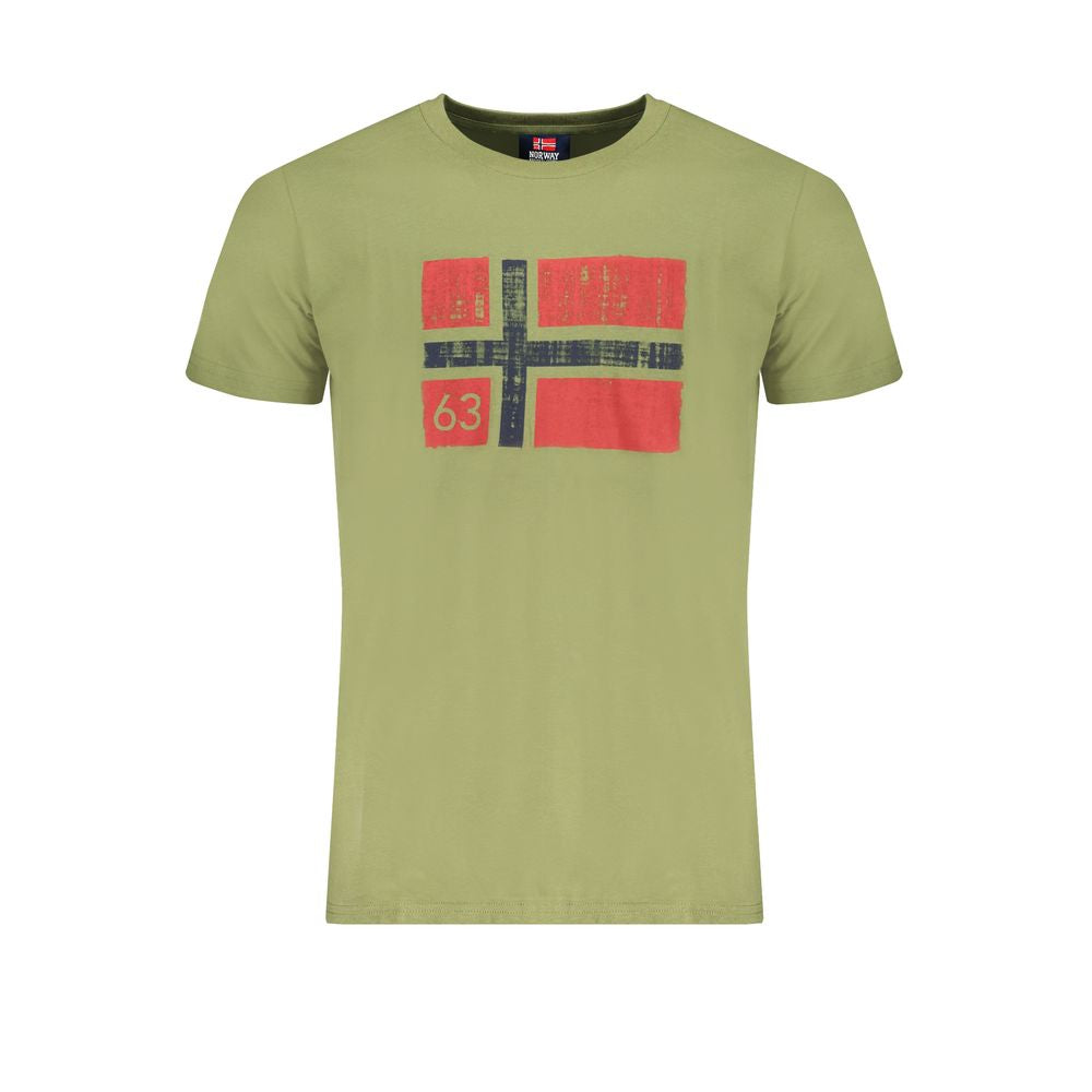 Norway 1963 T-Shirt aus grüner Baumwolle